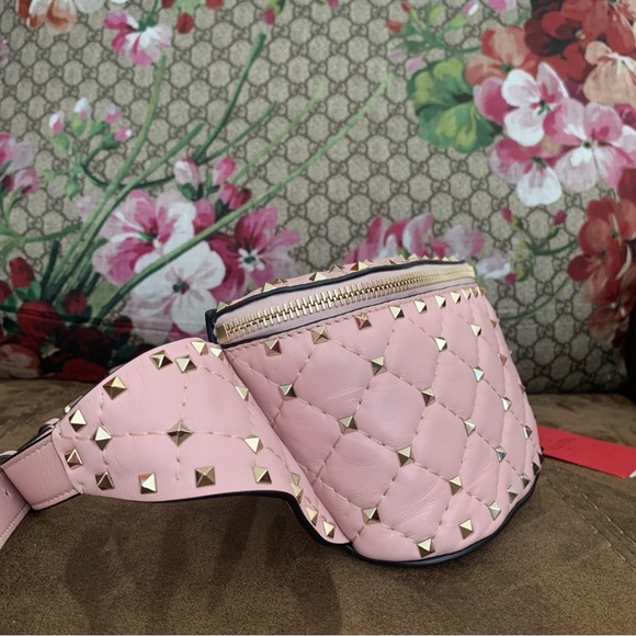 Valentino Rockstud Spike Quilted Leather Beltbag - Picture 14 of 16
